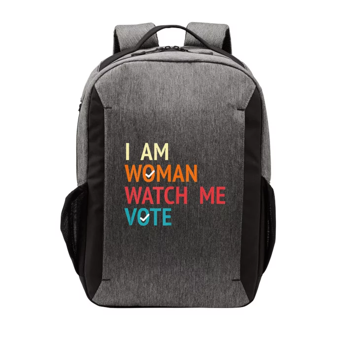 I Am Woman Watch Me Vote Kamala Harris 2024 Vector Backpack