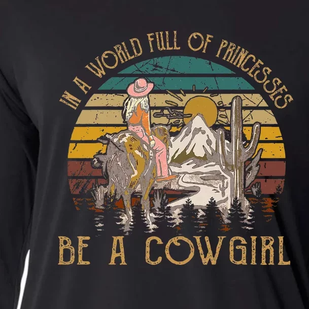 In A World Full Of Princesses Be A Cow Mountains & Moons Cooling Performance Long Sleeve Crew