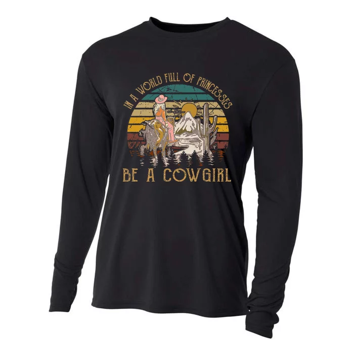 In A World Full Of Princesses Be A Cow Mountains & Moons Cooling Performance Long Sleeve Crew