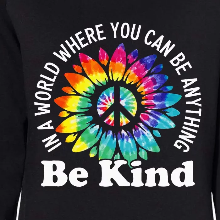 In A World Where You Can Be Anything Be Kind Sign Language Womens California Wash Sweatshirt