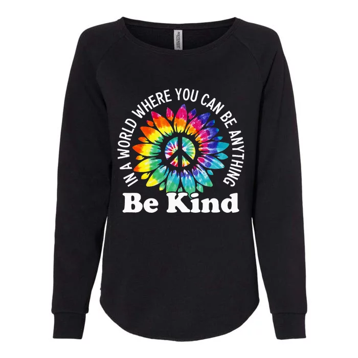 In A World Where You Can Be Anything Be Kind Sign Language Womens California Wash Sweatshirt