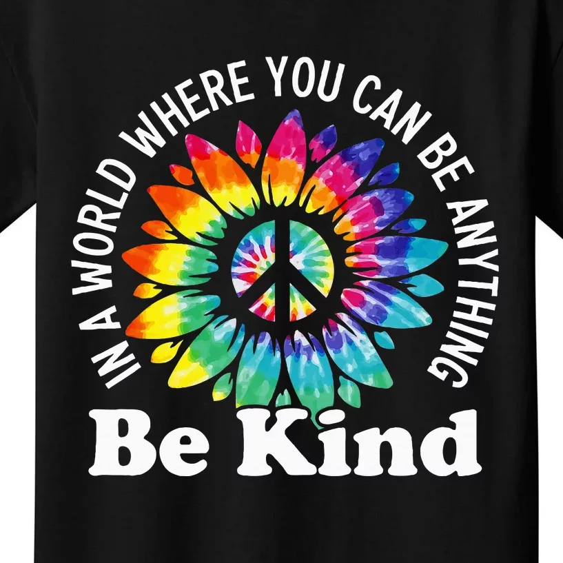 In A World Where You Can Be Anything Be Kind Sign Language Kids T-Shirt