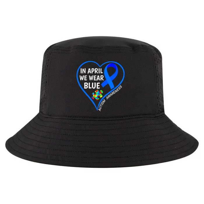 In April We Wear Blue World Autism Awareness Day 2024 Cool Comfort Performance Bucket Hat