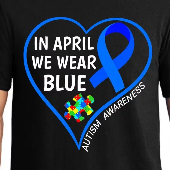 In April We Wear Blue World Autism Awareness Day 2024 Pajama Set