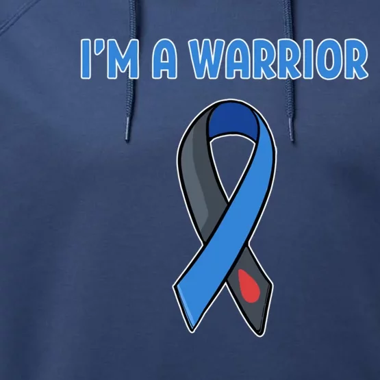 Im A Warrior Diabetes Awareness Meaningful Gift Performance Fleece Hoodie