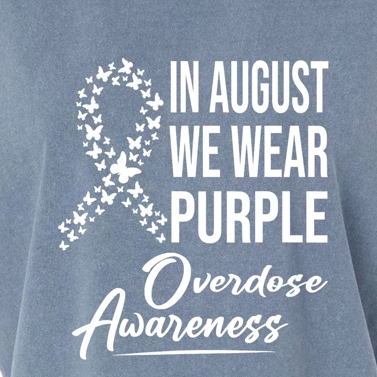 In August We Wear Purple Overdose Awareness Month Garment-Dyed Women's Muscle Tee