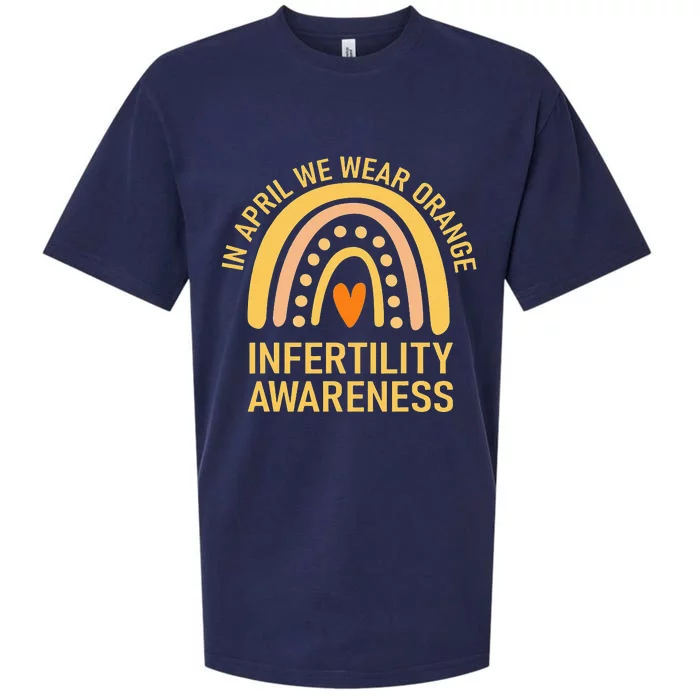 In April We Wear Orange Infertility Awareness Week Sueded Cloud Jersey T-Shirt