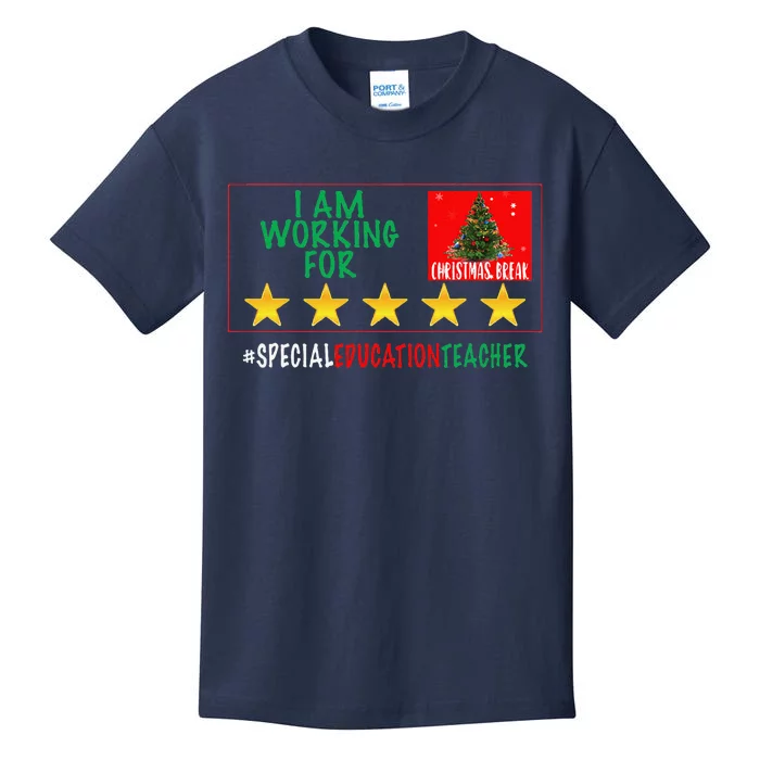 I Am Working For Christmas Break 5 Stars Special Education Kids T-Shirt