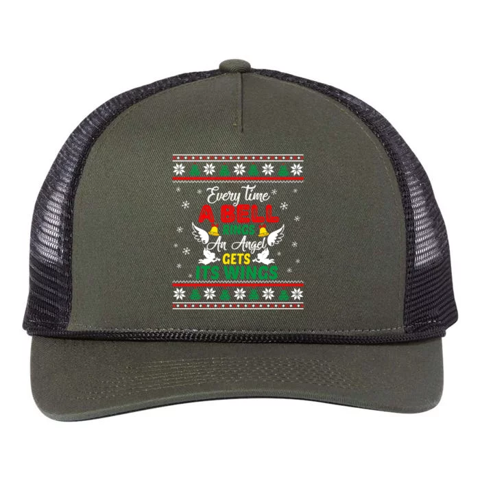 ItS A Wonderful Life Every Time A Bell Rings Cute Christmas Gift Retro Rope Trucker Hat Cap