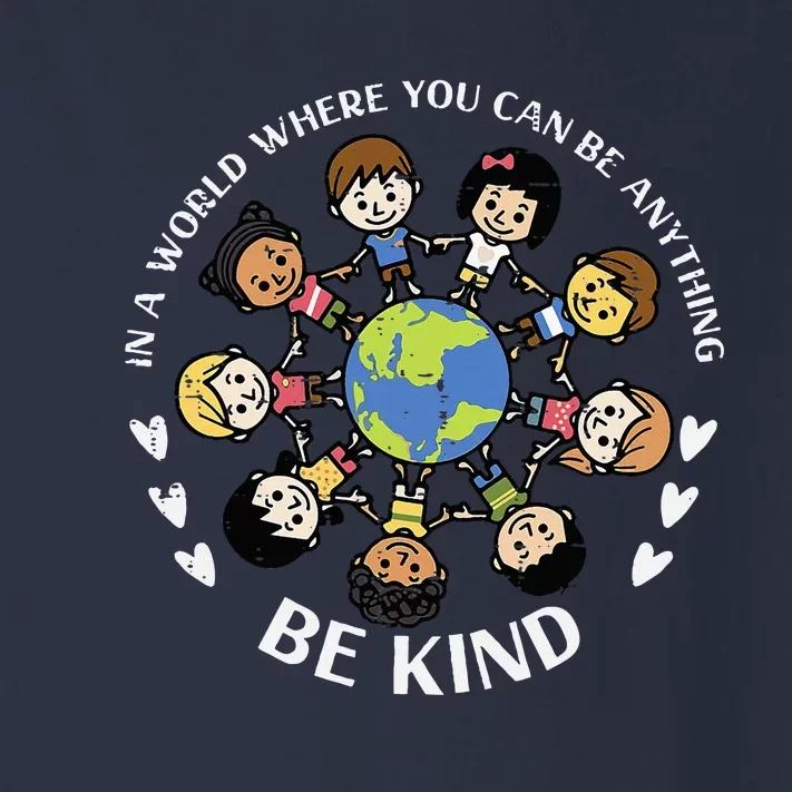 In A World Be Kind Earth Anti Bullying Unity Day Orange Toddler Long Sleeve Shirt