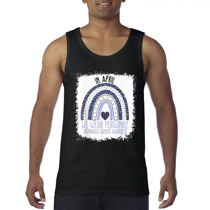 In April We Wear Periwinkle Esophageal Cancer Awareness Tank Top