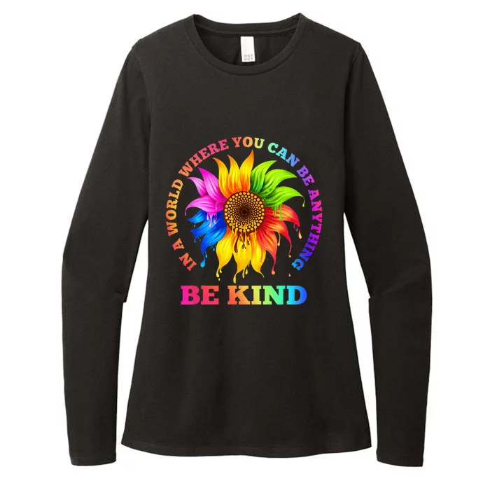 In A World Where You Can Be Anything BE KIND LGBT Rainbow Womens CVC Long Sleeve Shirt