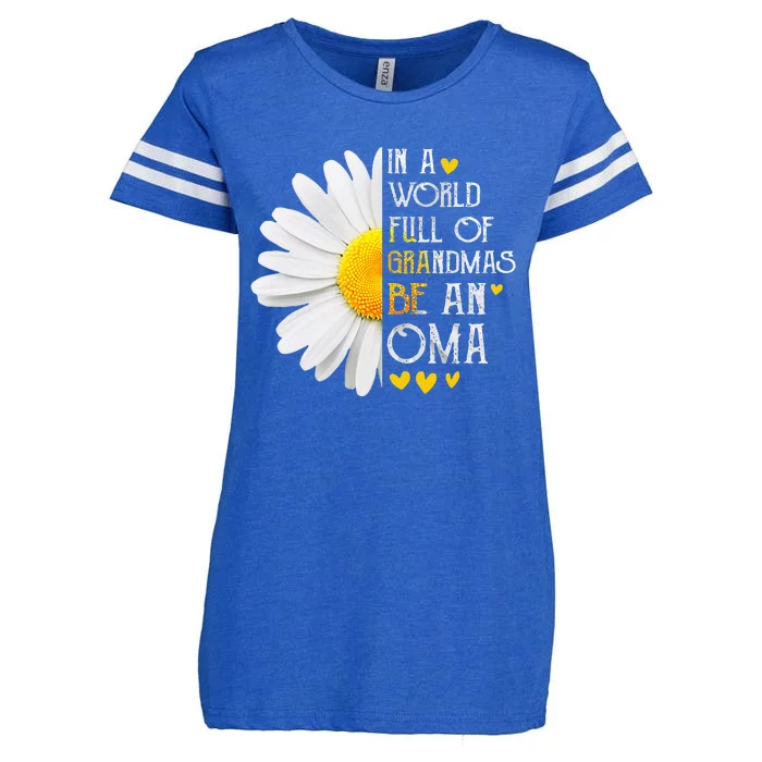 In A World Full Of Grandmas Be An Oma Daisy Mothers Day Enza Ladies Jersey Football T-Shirt