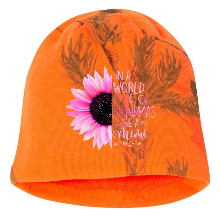 In A World Full Of Grandmas Be A Mimi Sunflower Kati - Camo Knit Beanie