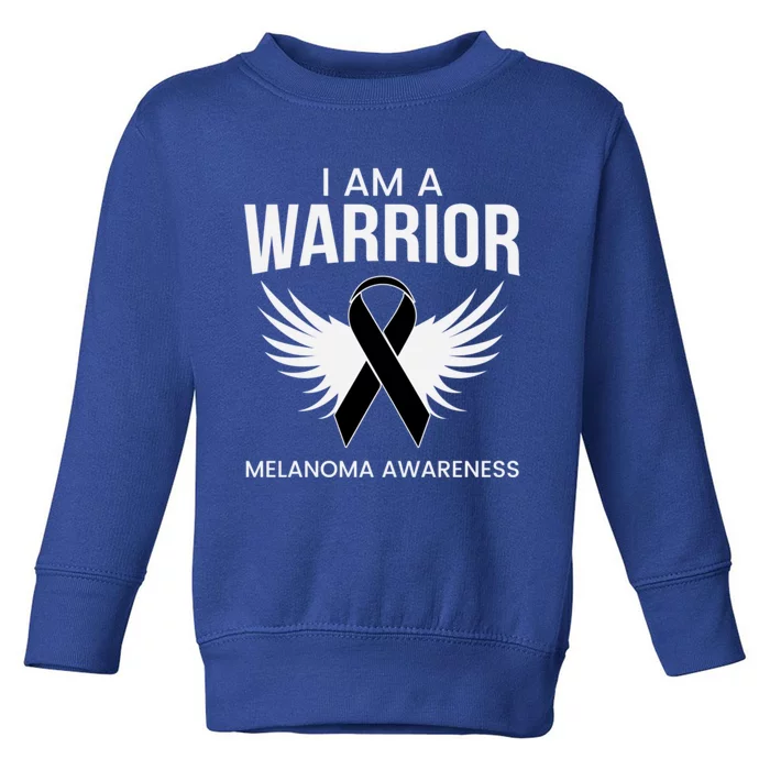 Im A Warrior Melanoma Awareness Cool Gift Melanoma Survivors Cute Gift Toddler Sweatshirt