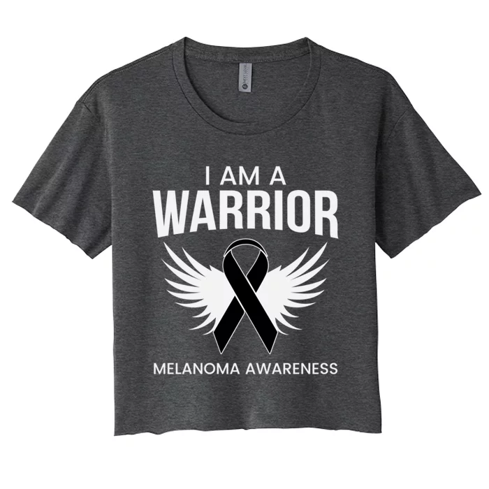 Im A Warrior Melanoma Awareness Cool Gift Melanoma Survivors Cute Gift Women's Crop Top Tee