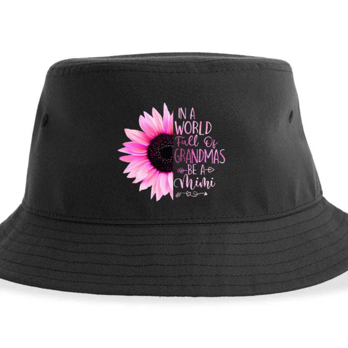 In A World Full Of Grandmas Be A Mimi Sunflower Sustainable Bucket Hat