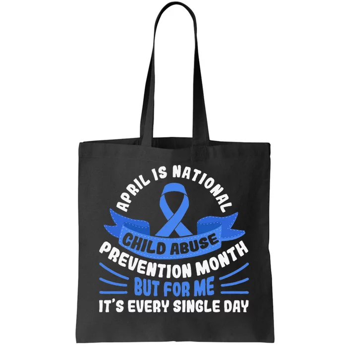 In April We Wear Blue Child Abuse Prevention Awareness T rex Tote Bag ...