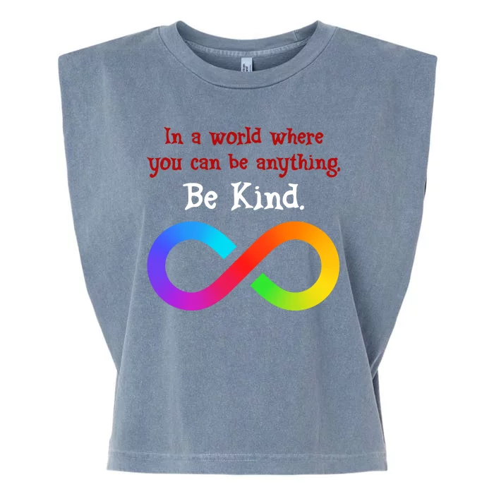 In A World Where You Can Be Everything Be Kind Garment-Dyed Women's Muscle Tee