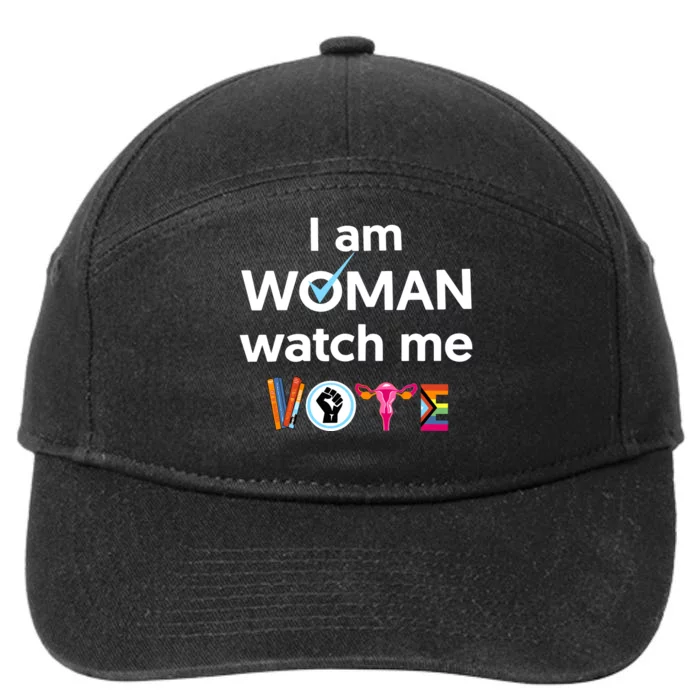 I Am Woman Watch Me Vote 7-Panel Snapback Hat