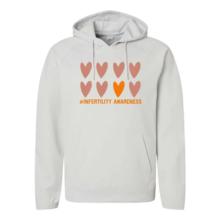 In April We Wear Orange Infertility Awareness Week IVF Performance Fleece Hoodie