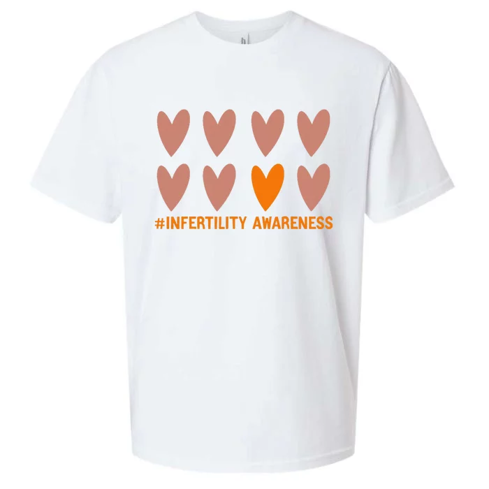 In April We Wear Orange Infertility Awareness Week IVF Sueded Cloud Jersey T-Shirt