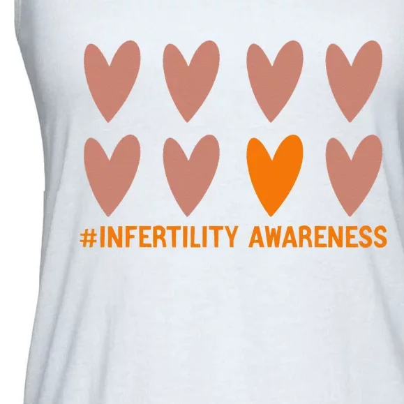 In April We Wear Orange Infertility Awareness Week IVF Ladies Essential Flowy Tank