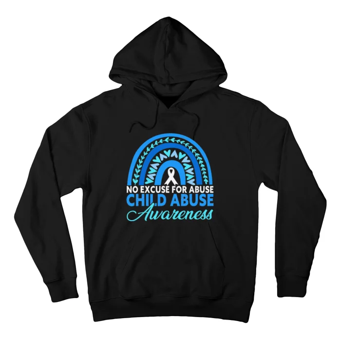 In April We Wear Blue Cool Child Abuse Prevention Awareness Hoodie