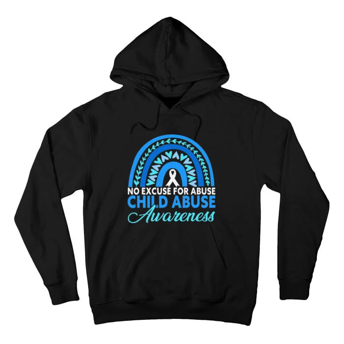 In April We Wear Blue Cool Child Abuse Prevention Awareness Tall Hoodie