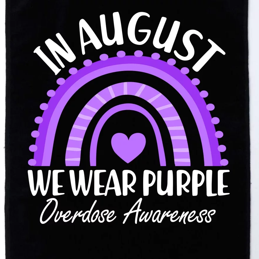 In August We Wear Purple Overdose Awareness Purple Rainbow Platinum Collection Golf Towel