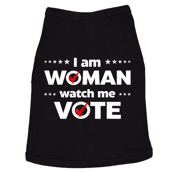 I Am Woman Watch Me Vote Doggie Tank