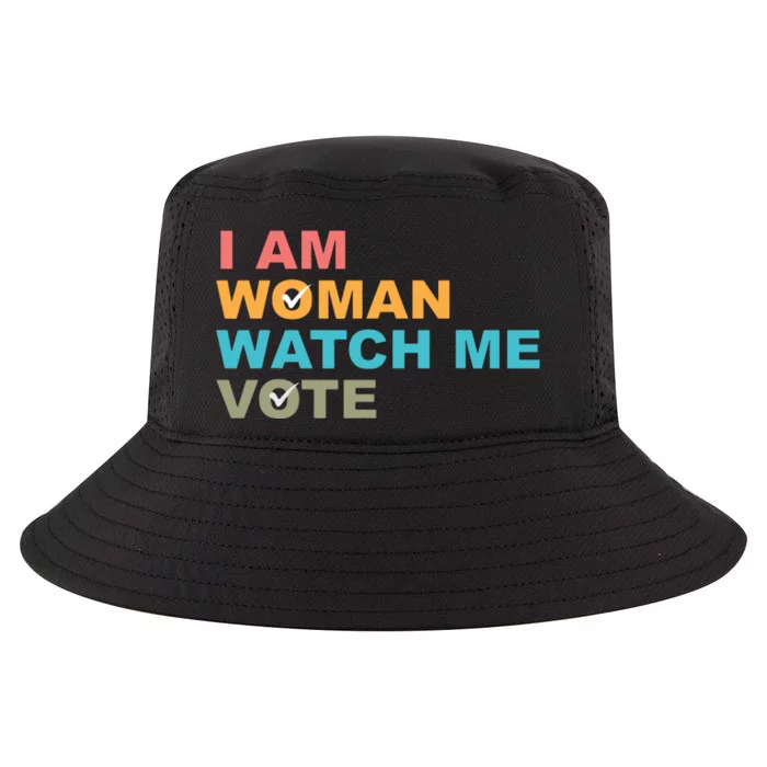 I Am Woman Watch Me Vote Cool Comfort Performance Bucket Hat