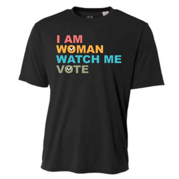 I Am Woman Watch Me Vote Cooling Performance Crew T-Shirt