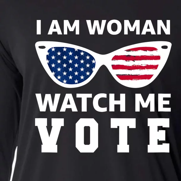 I Am Woman Watch Me Vote Cooling Performance Long Sleeve Crew