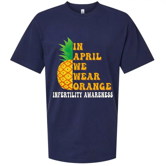 In April We Wear Orange Infertility Awareness Week Sueded Cloud Jersey T-Shirt