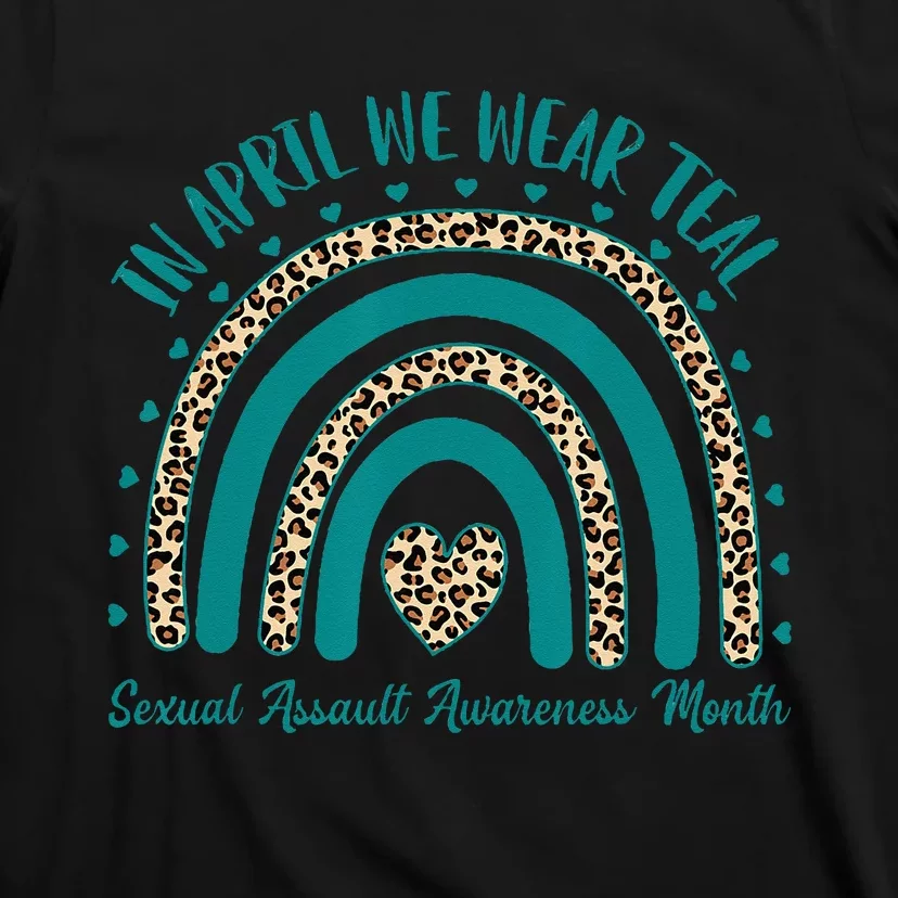 In April We Wear Teal Cool Sexual Assault Awareness Month T-Shirt