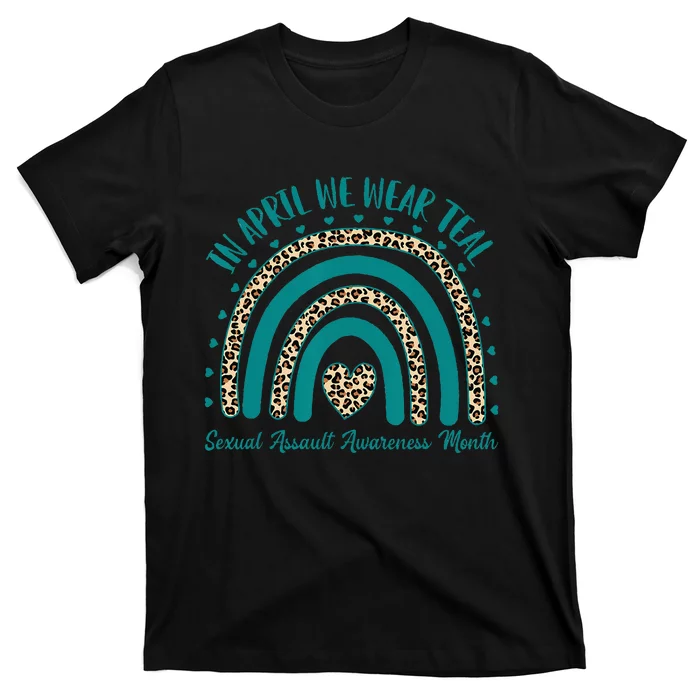 In April We Wear Teal Cool Sexual Assault Awareness Month T-Shirt