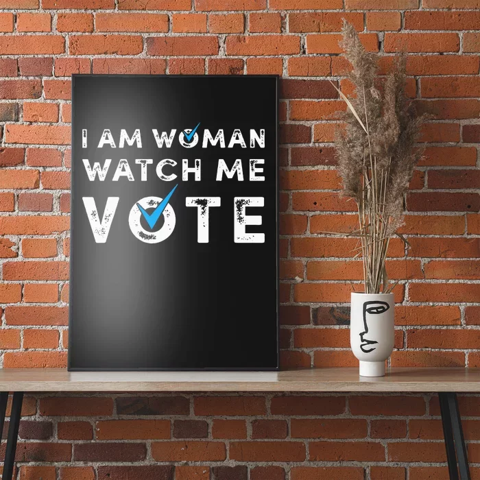 I Am Woman Watch Me Vote Vintage Poster