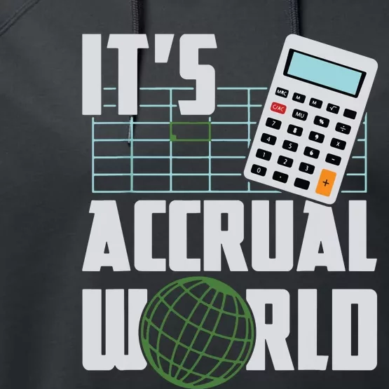 Its Accrual World Funny Accounting Accountant CPA Performance Fleece Hoodie