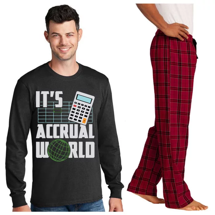 Its Accrual World Funny Accounting Accountant CPA Long Sleeve Pajama Set