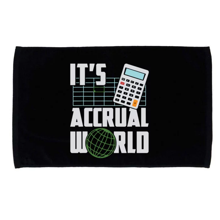 Its Accrual World Funny Accounting Accountant CPA Microfiber Hand Towel