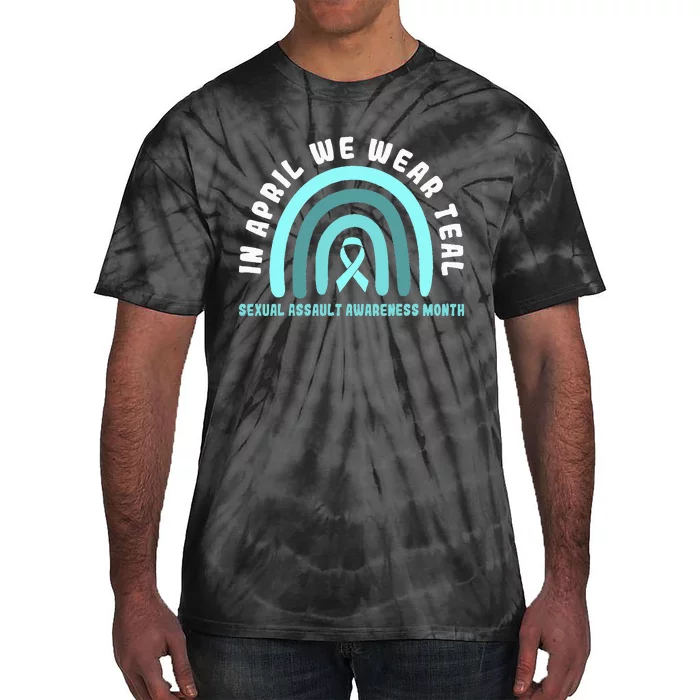 In April We Wear Teal Sexual Assault Awareness Month Tie-Dye T-Shirt