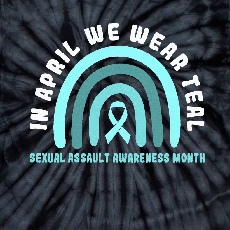 In April We Wear Teal Sexual Assault Awareness Month Tie-Dye T-Shirt