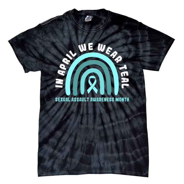 In April We Wear Teal Sexual Assault Awareness Month Tie-Dye T-Shirt