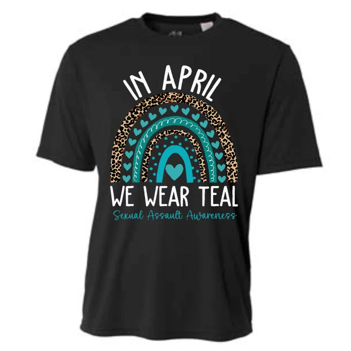 In April We Wear Teal Sexual Assault Awareness Month Cooling Performance Crew T-Shirt