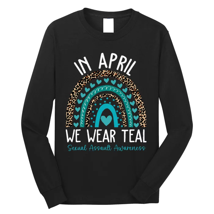 In April We Wear Teal Sexual Assault Awareness Month Long Sleeve Shirt