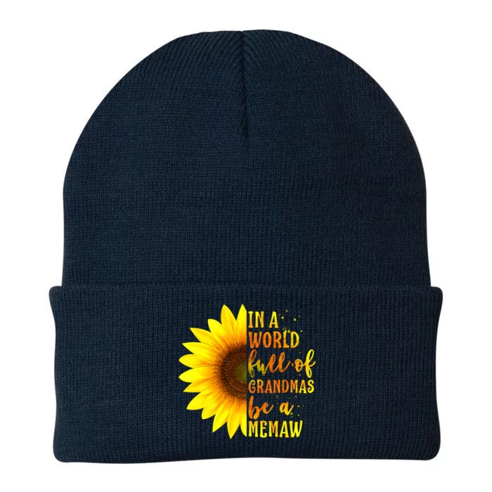 In A World Full Of Grandmas Be A Memaw Mothers Day Gift Knit Cap Winter Beanie