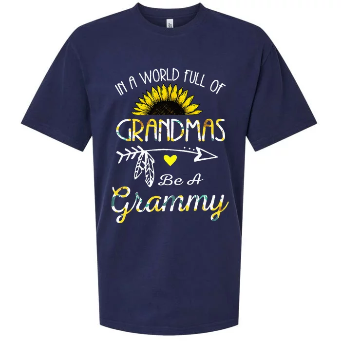 In A World Full Of Grandmas Be A Grammy Grandma Gifts Sueded Cloud Jersey T-Shirt