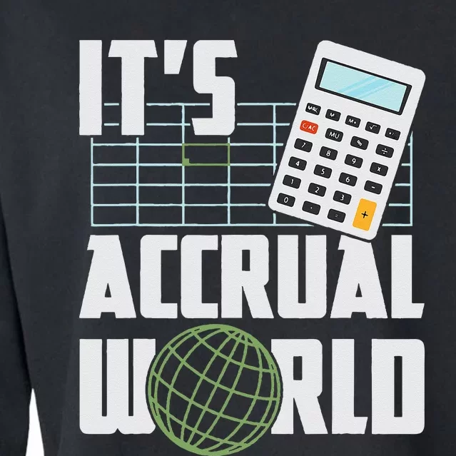 Its Accrual World Funny Accounting & Accountant CPA Cropped Pullover Crew