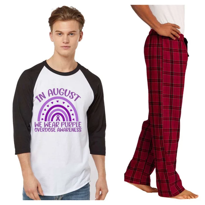 In August We Wear Purple Overdose Awareness Raglan Sleeve Pajama Set